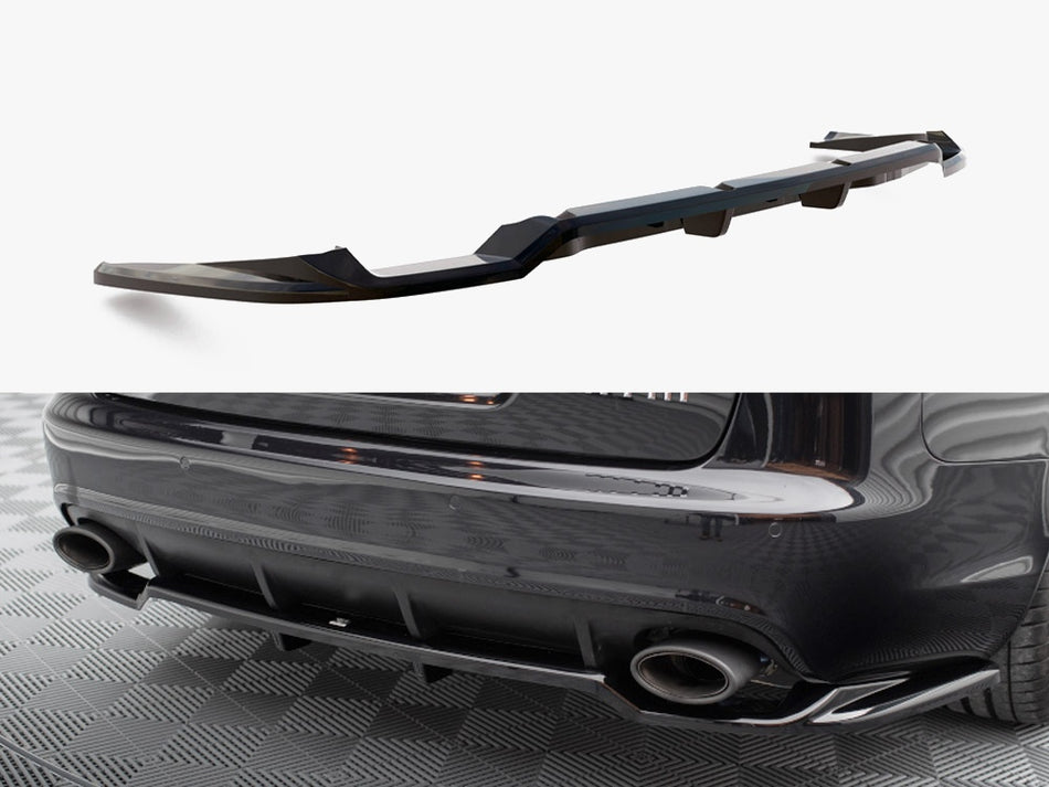 Maxton Central Rear Splitter (Vertical Bars) Audi RS6 Avant C6