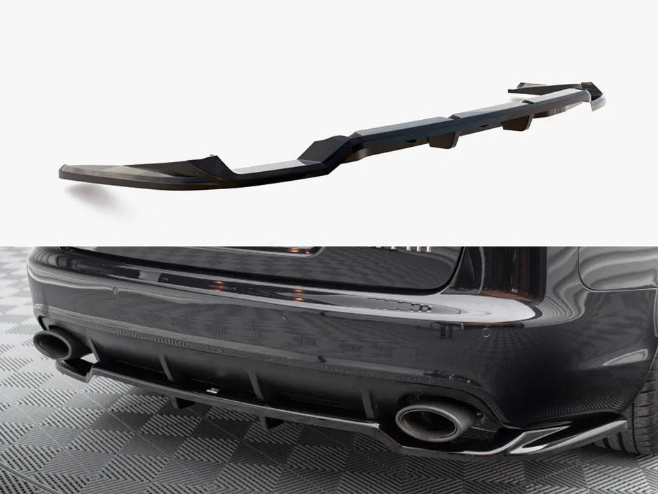 Maxton Central Rear Splitter (Vertical Bars) Audi RS6 Avant C6