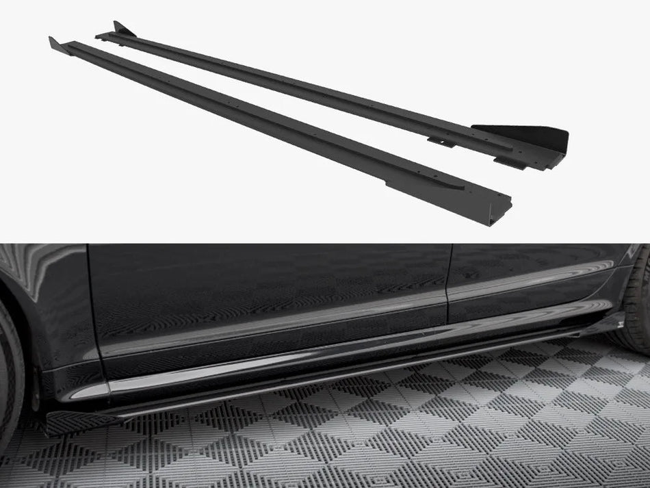 Maxton Street PRO Side Skirts Diffusers + Flaps Audi RS6 Avant C6
