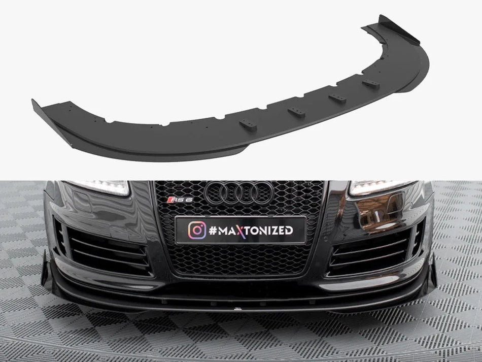Maxton Street PRO Front Splitter + Flaps Audi RS6 Avant C6