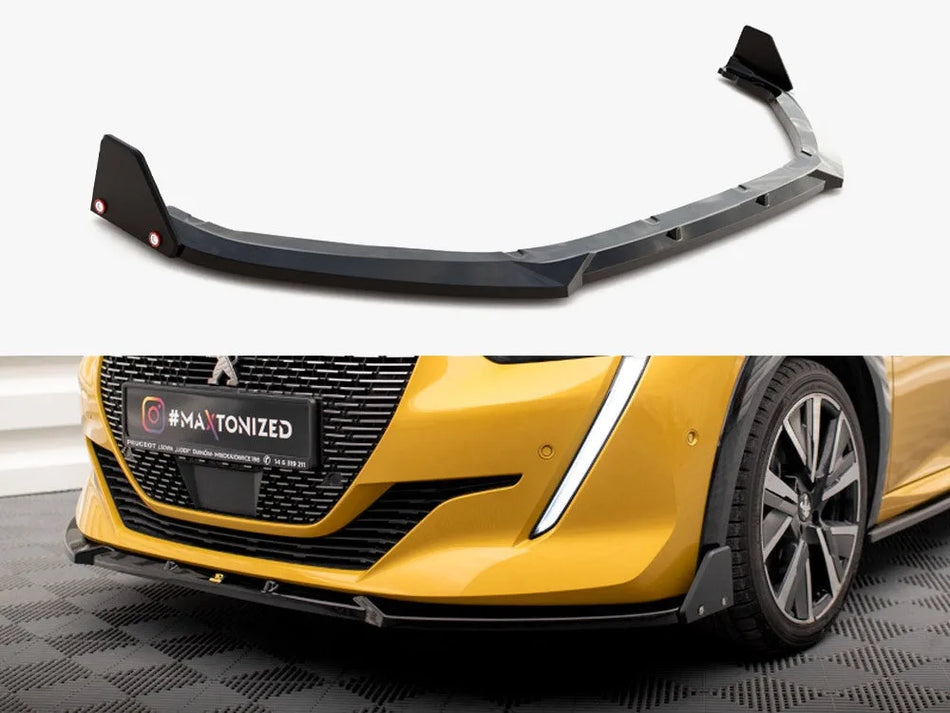 Maxton Front Splitter V.1 + Flaps Peugeot 208 GT Mk2