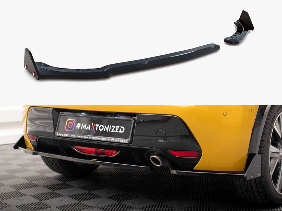 Maxton Rear Side Splitters V.1 + Flaps Peugeot 208 GT Mk2
