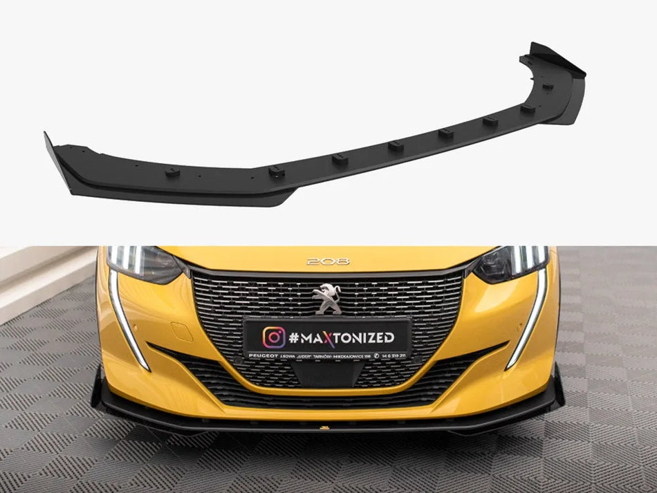 Maxton Street PRO Front Splitter + Flaps Peugeot 208 GT Mk2