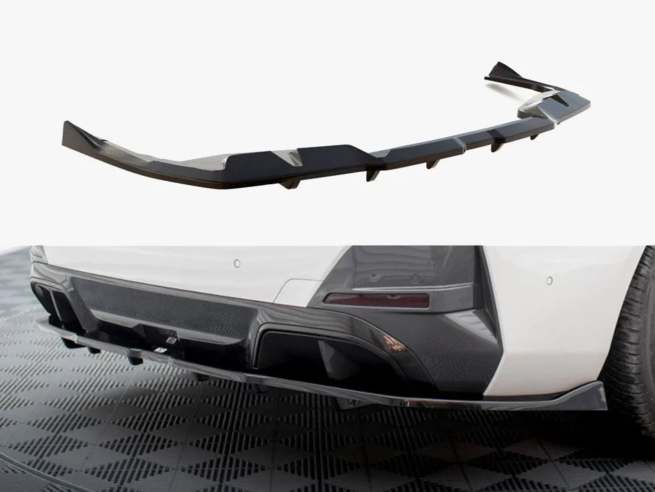 Maxton Central Rear Splitter (Vertical Bars) V.2 BMW i4 M-Pack G26