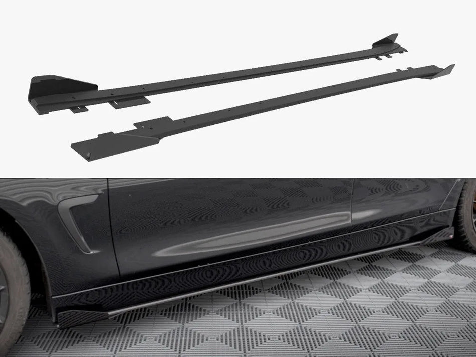 Maxton Street PRO Side Skirts Diffusers + Flaps BMW 4 Gran Coupe F36