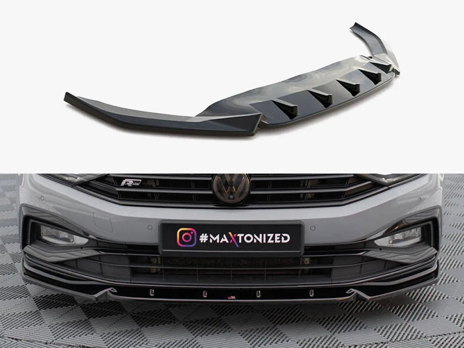 Maxton Front Splitter V.1 Volkswagen Passat R-Line B8 Facelift