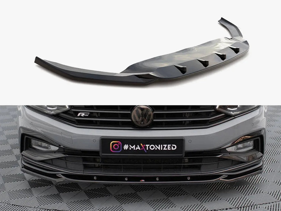 Maxton Front Splitter V.2 Volkswagen Passat R-Line B8 Facelift