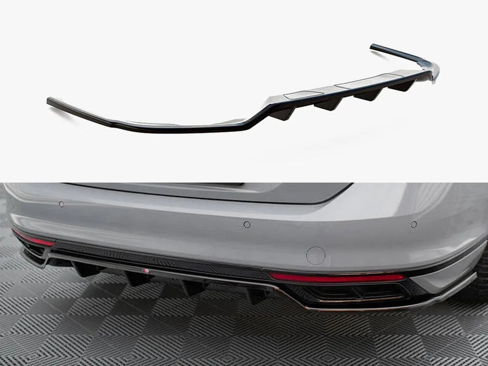 Maxton Rear Splitter (Vertical Bars) Volkswagen Passat R-Line B8 Facelift