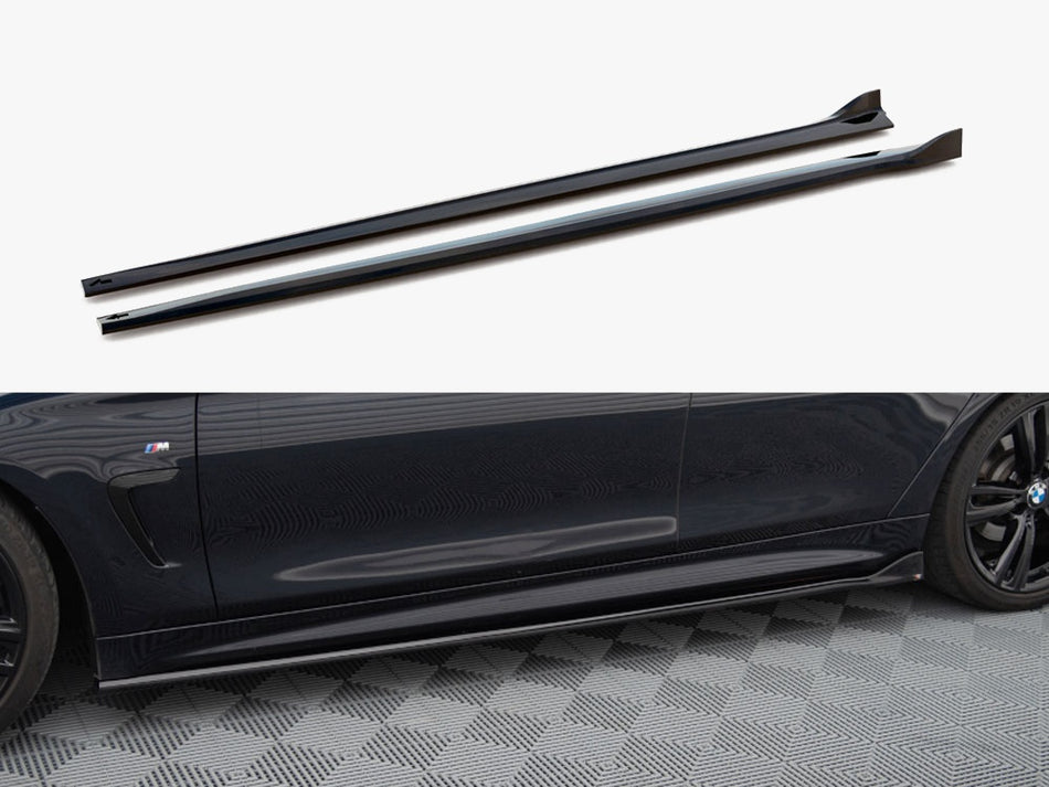 Maxton Side Skirts Diffusers V.3 BMW 4 Coupe / Gran Coupe / Cabrio M-Pack F32 / F36 / F33