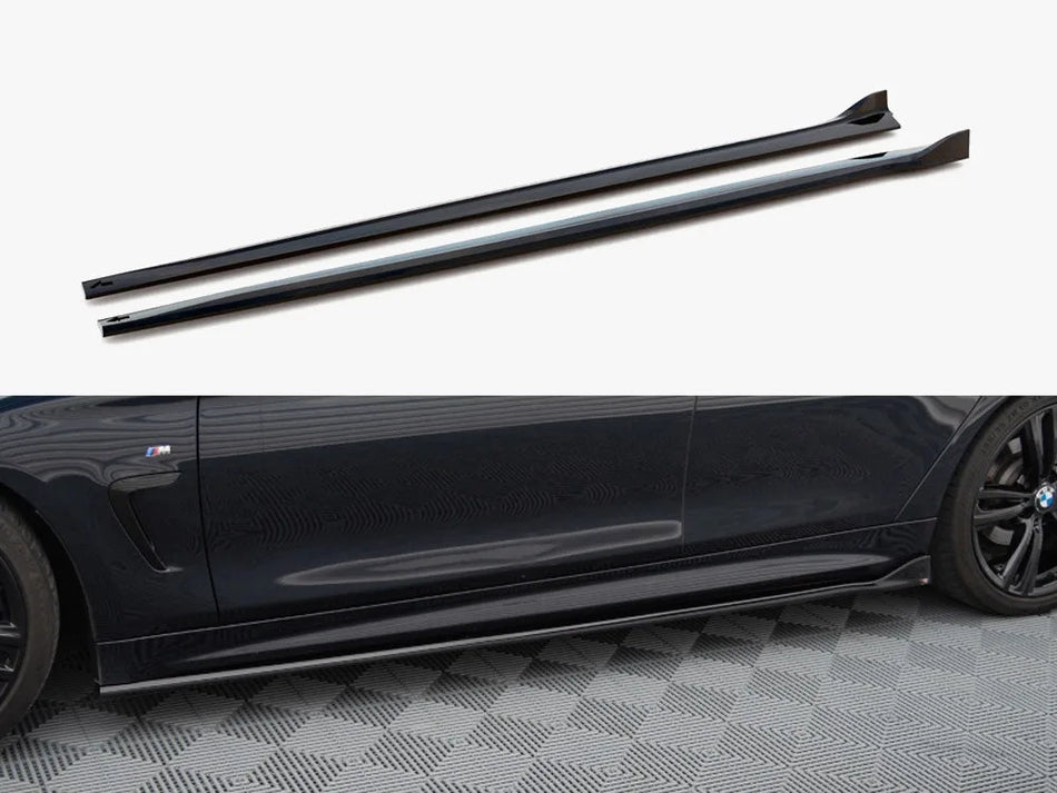 Maxton Side Skirts Diffusers V.3 BMW 4 Coupe / Gran Coupe / Cabrio M-Pack F32 / F36 / F33