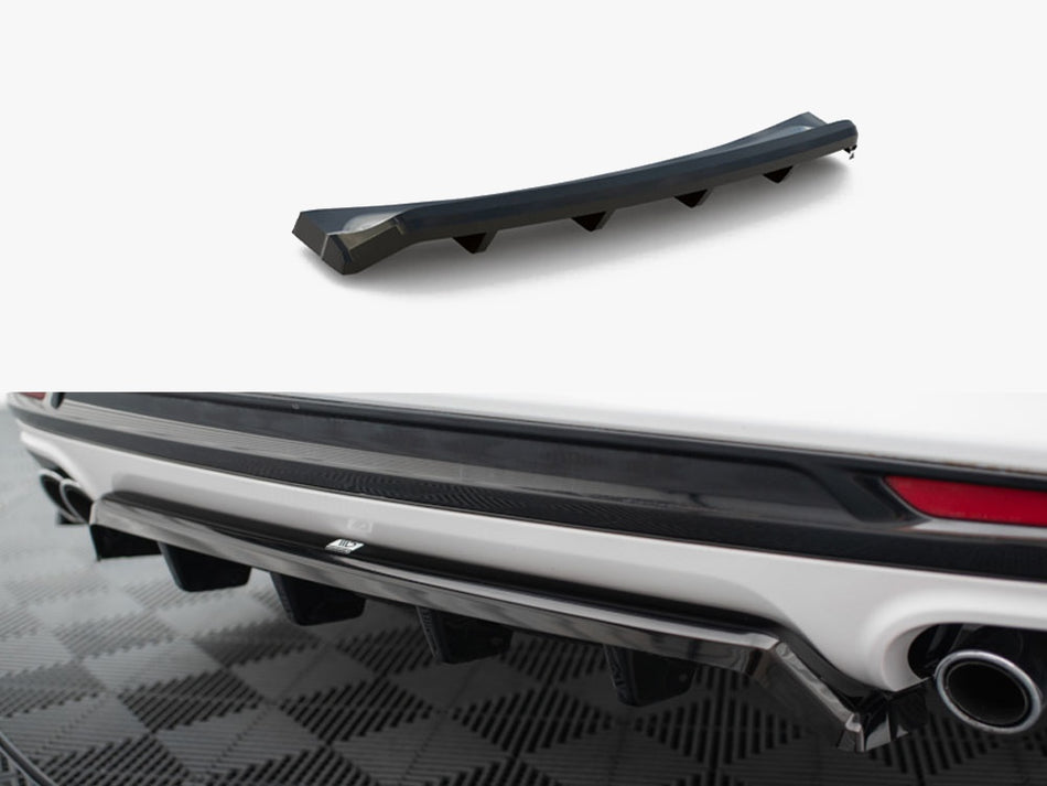 Maxton Central Rear Splitter (Vertical Bars) Ford Mondeo Sport Mk5 Facelift / Fusion Sport Mk2 Facelift