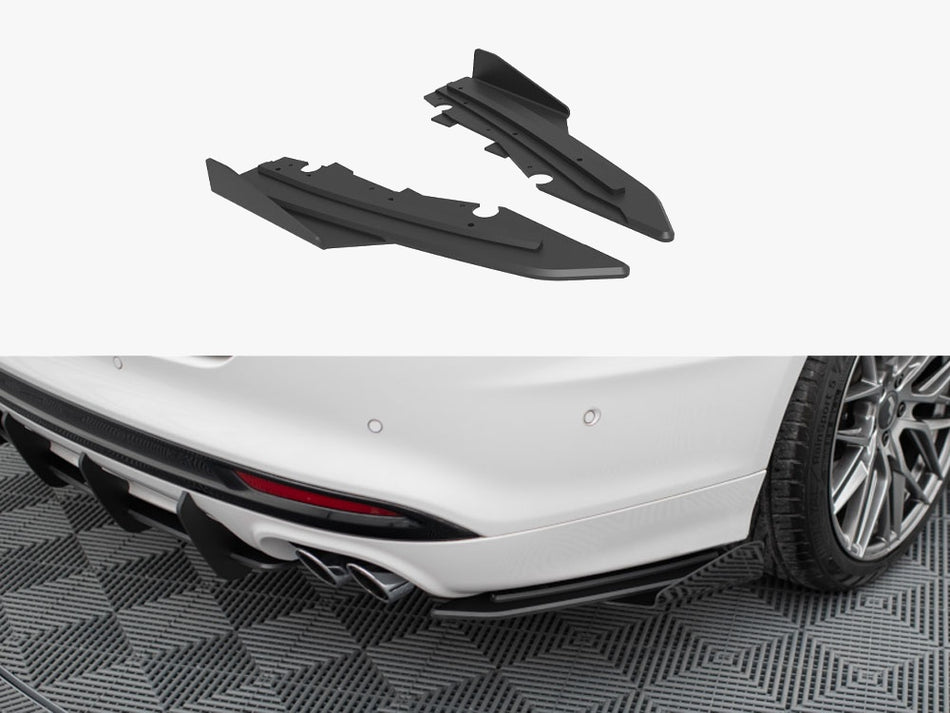 Maxton Street Pro Rear Side Splitters + Flaps Ford Mondeo Sport Mk5 Facelift / Fusion Sport Mk2 Facelift