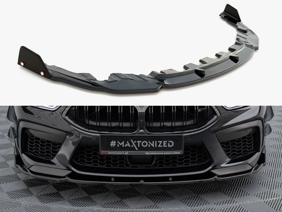 Maxton Front Splitter V.1 + Flaps BMW M8 Gran Coupe F93 / Coupe F92