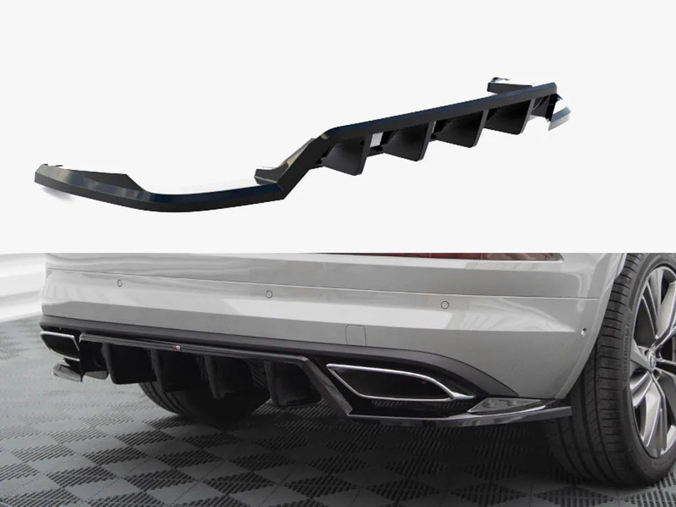 Maxton Rear Splitter (Vertical Bars) Skoda Kodiaq RS Mk1 Facelift
