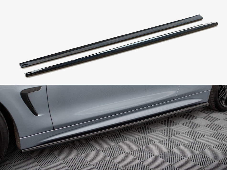 Maxton Side Skirts Diffusers V.3 BMW 4 Coupe / Gran Coupe / Cabrio M-Sport F32 / F36 / F33