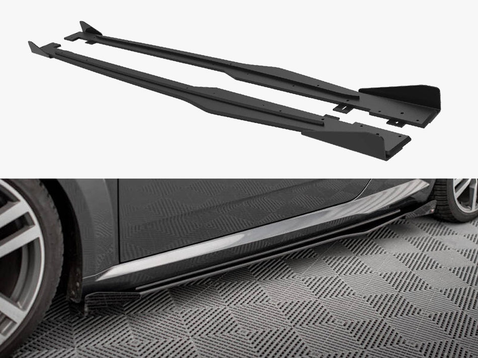 Maxton Street PRO Side Skirts Diffusers + Flaps Audi TT S / S-Line 8S