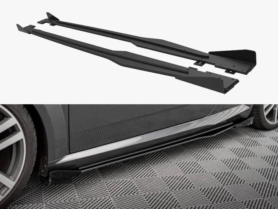 Maxton Street PRO Side Skirts Diffusers + Flaps Audi TT S / S-Line 8S