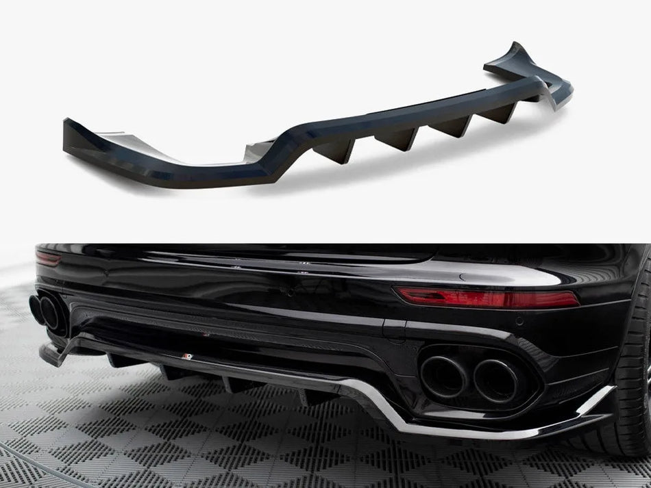 Maxton Rear Splitter (Vertical Bars) Porsche Cayenne Mk2 Facelift