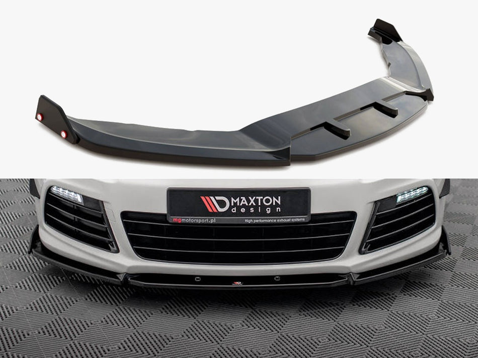 Maxton Front Splitter V.3 + Flaps Volkswagen Scirocco R Mk3