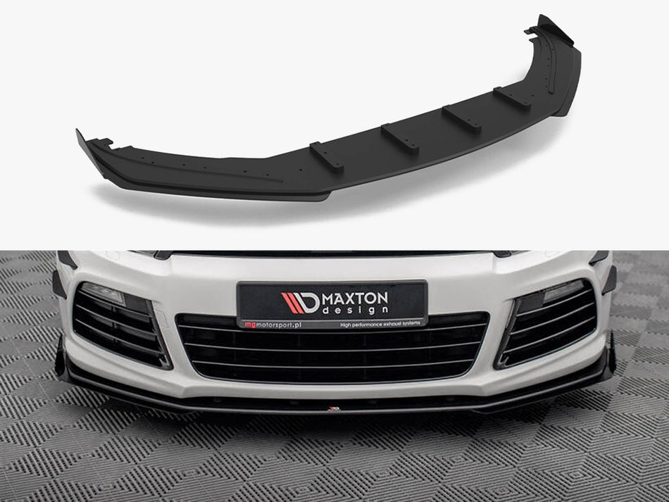 Maxton Street PRO Front Splitter + Flaps Volkswagen Scirocco R Mk3