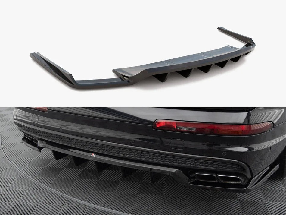 Maxton Central Rear Splitter (Vertical Bars) Audi SQ7 Mk2
