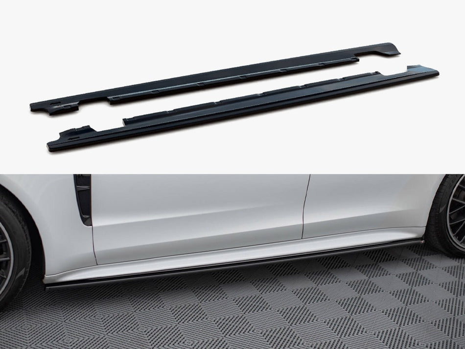 Maxton Side Skirts Diffusers Porsche Panamera GTS 971 - Textured