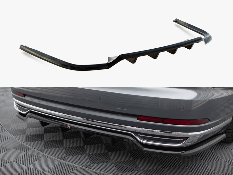Maxton Central Rear Splitter (Vertical Bars) Audi A8 D5