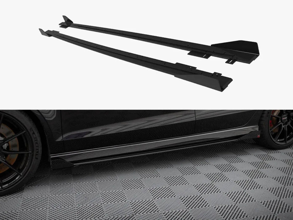 Maxton Street PRO Side Skirts Diffusers V.1 + Flaps Audi RS3 Sedan 8V Facelift