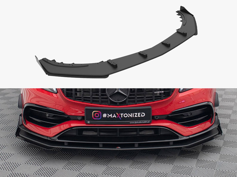 Maxton Street PRO Front Splitter + Flaps Mercedes-Benz A 45 AMG Aero W176 Facelift