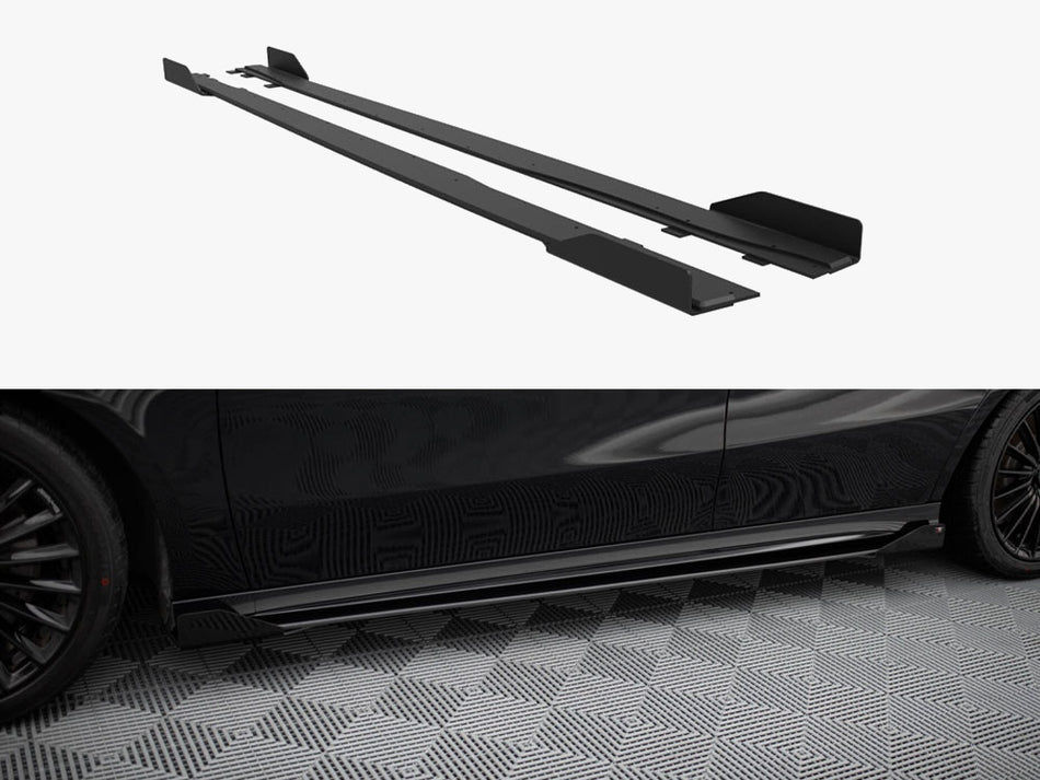 Maxton Street PRO Side Skirts Diffusers + Flaps Mercedes-AMG A35 W177 Facelift