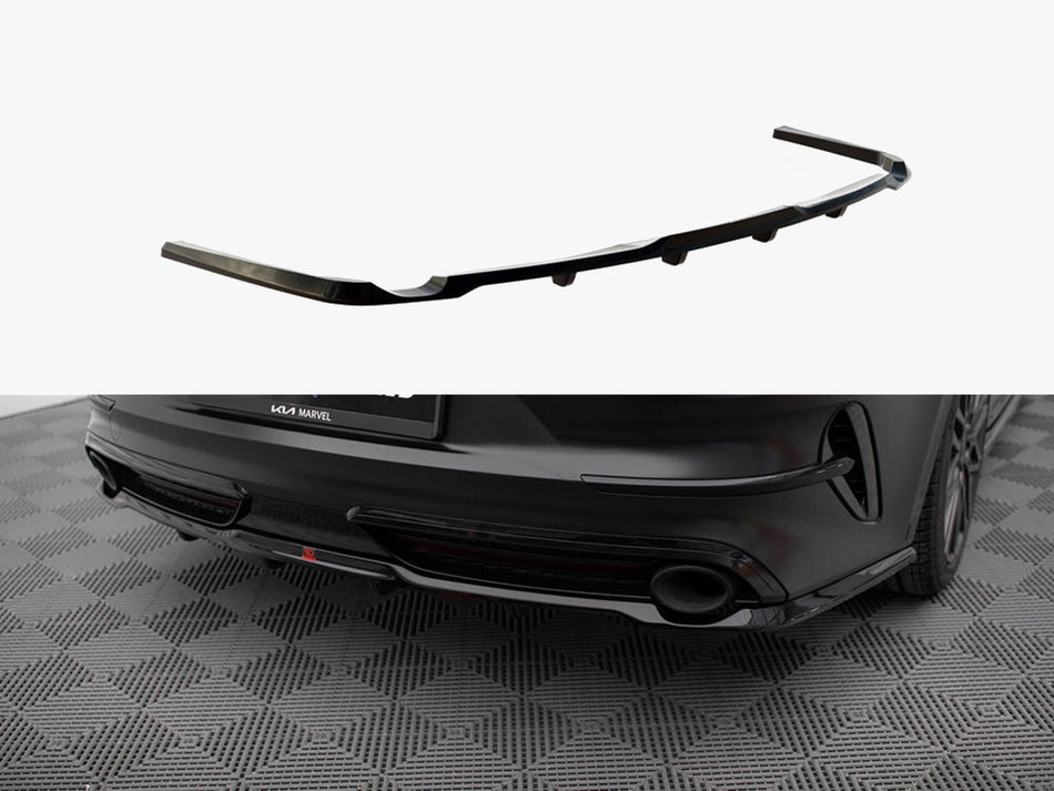 Maxton Central Rear Splitter (Vertical Bars) KIA ProCeed GT Mk1 Facelift