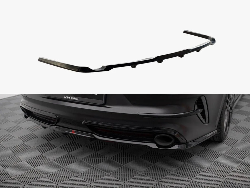 Maxton Central Rear Splitter (Vertical Bars) KIA ProCeed GT Mk1 Facelift