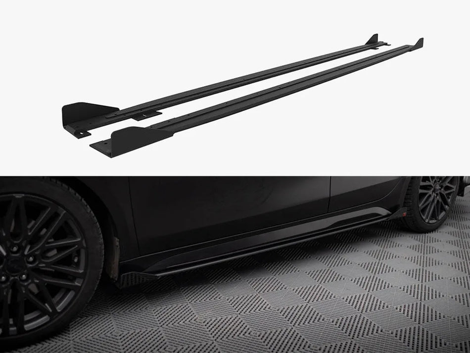 Maxton Street PRO Side Skirts Diffusers + Flaps Kia Proceed GT / GT-Line Mk1 Facelift / Ceed GT Mk3 Facelift