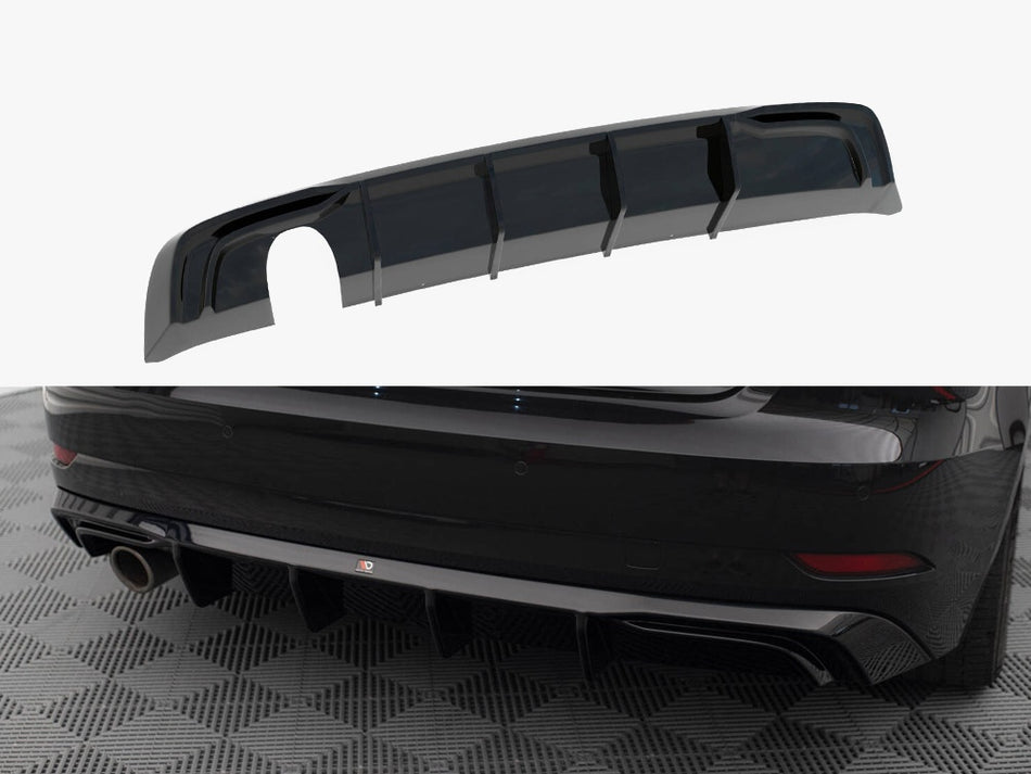 Maxton Rear Valance Audi A3 Sportback 8V Facelift (Version with one exhaust tip on single side)