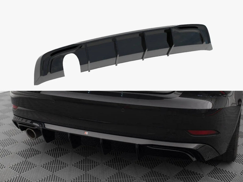 Maxton Rear Valance Audi A3 Sportback 8V Facelift (Version with one exhaust tip on single side)