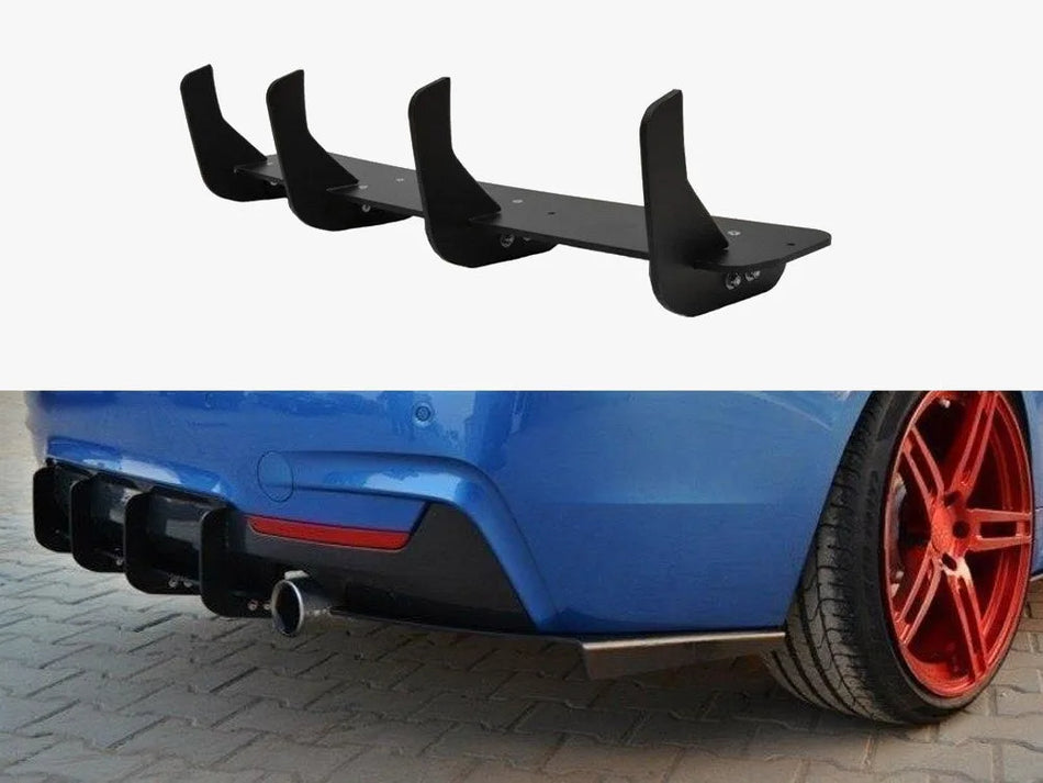 Maxton Rear Diffuser & Rear Side Splitters BMW 4 Coupe / Gran Coupe / Cabrio M-Pack F32 / F36 / F33