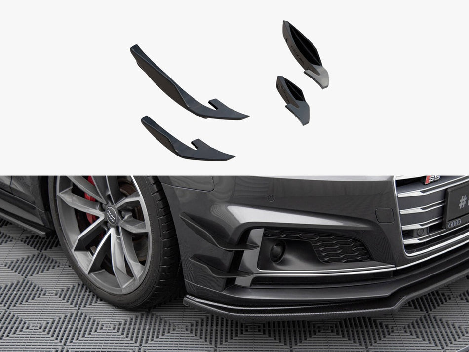 Maxton Front Bumper Wings (Canards) Audi S5 / A5 S-Line Coupe / Sportback F5