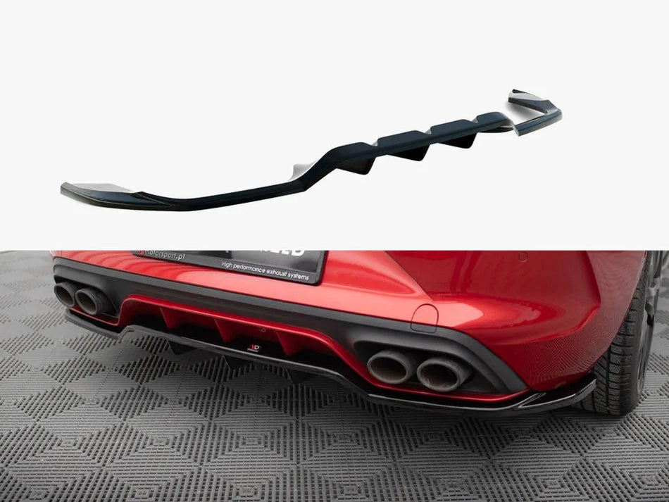Maxton Central Rear Splitter (Vertical Bars) Cupra Leon Hatchback Mk1