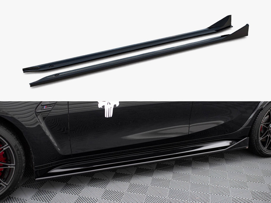 Maxton Side Skirts Diffusers V.3 CSL Look BMW M3 Sedan / Touring G80 / G81