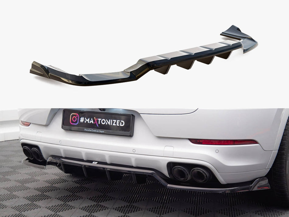 Maxton Rear Splitter (Vertical Bars) Porsche Cayenne Coupe / SUV Mk3