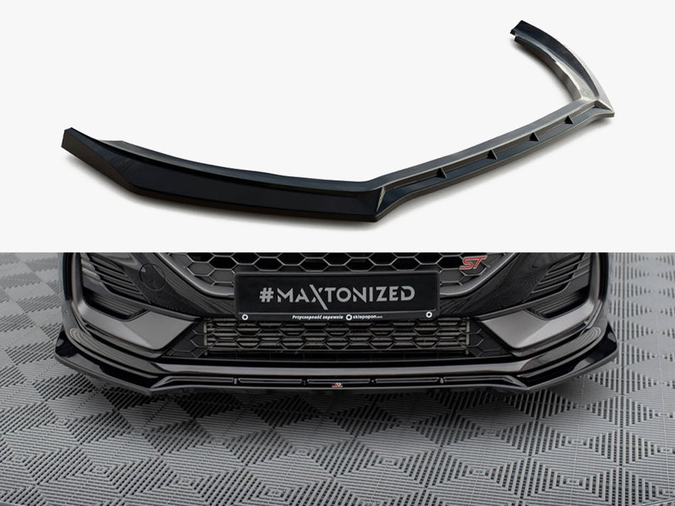 Maxton Front Splitter V.4 Ford Fiesta ST / ST-Line Mk8 Facelift