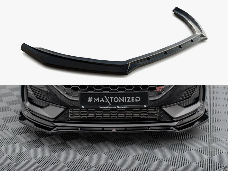 Maxton Front Splitter V.4 Ford Fiesta ST / ST-Line Mk8 Facelift