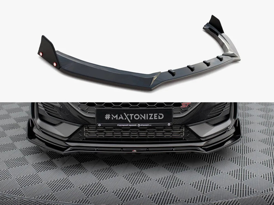 Maxton Front Splitter V.4 + Flaps Ford Fiesta ST / ST-Line Mk8 Facelift