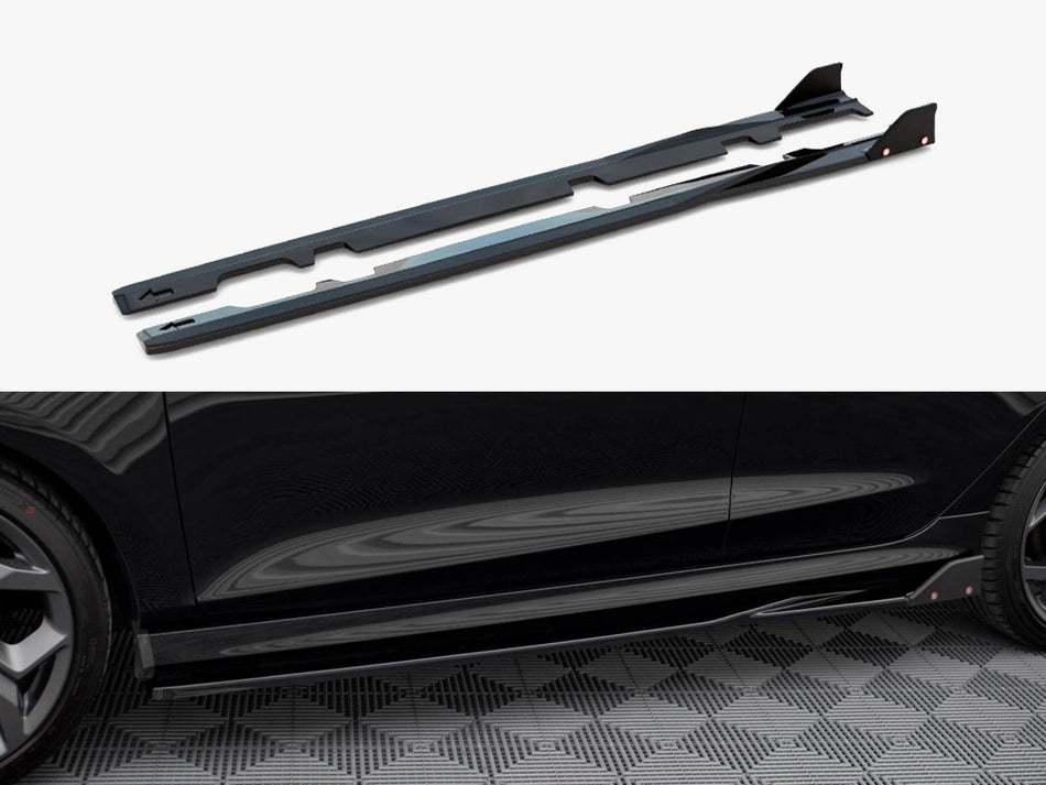 Maxton Side Skirts Diffusers V.2 + Flaps Ford Fiesta ST / ST-Line Mk8