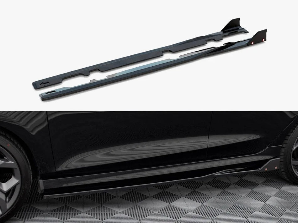 Maxton Side Skirts Diffusers V.2 + Flaps Ford Fiesta ST / ST-Line Mk8