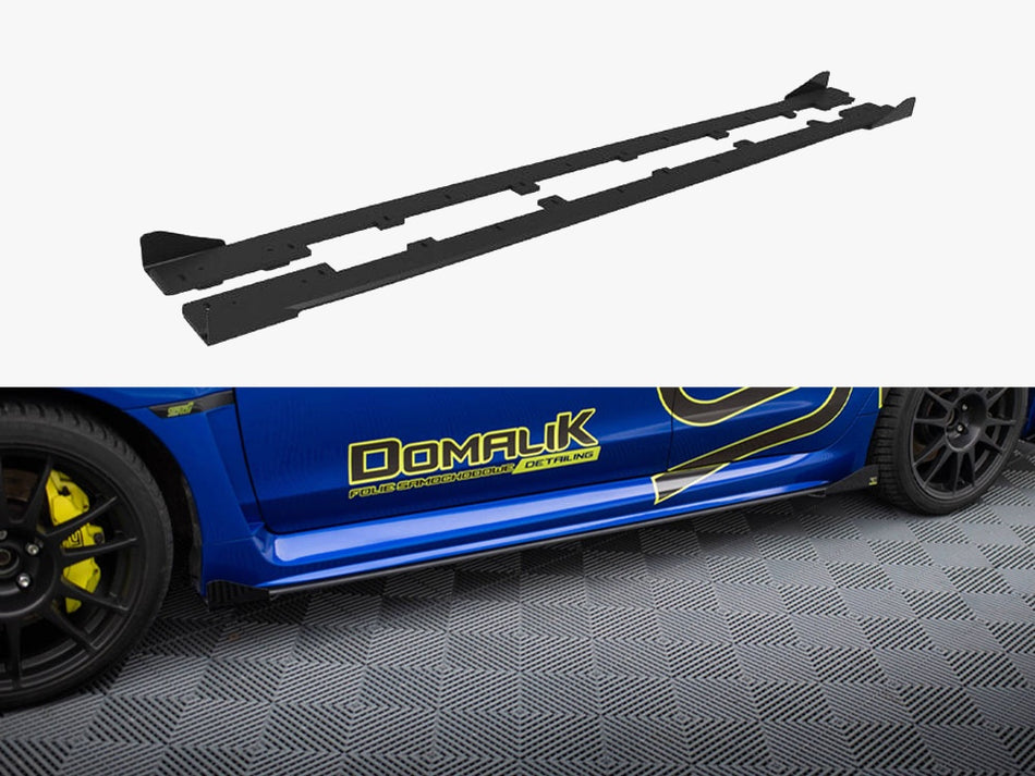 Maxton Street PRO Side Skirts Diffusers + Flaps Subaru WRX STI Mk1