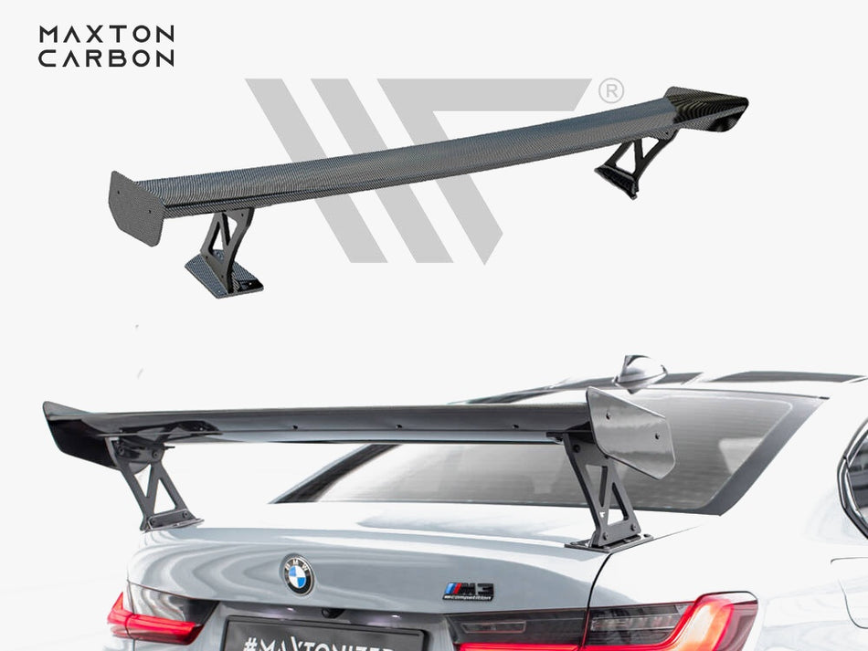 Maxton Carbon Spoiler With External Brackets Uprights BMW M3 G80 / M340i G20 / 3 M-Pack G20 / 3 Standard G20