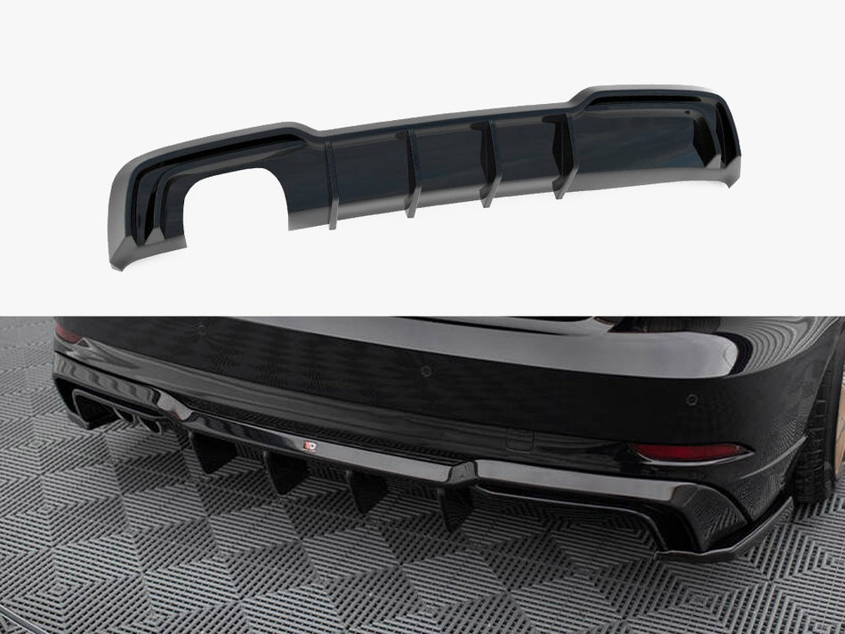 Maxton Rear Valance Audi A3 S-Line Sportback 8V Facelift (Version with dual exhausts on one side)