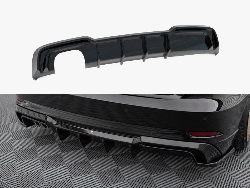 Maxton Rear Valance Audi A3 S-Line Sportback 8V Facelift (Version with dual exhausts on one side)