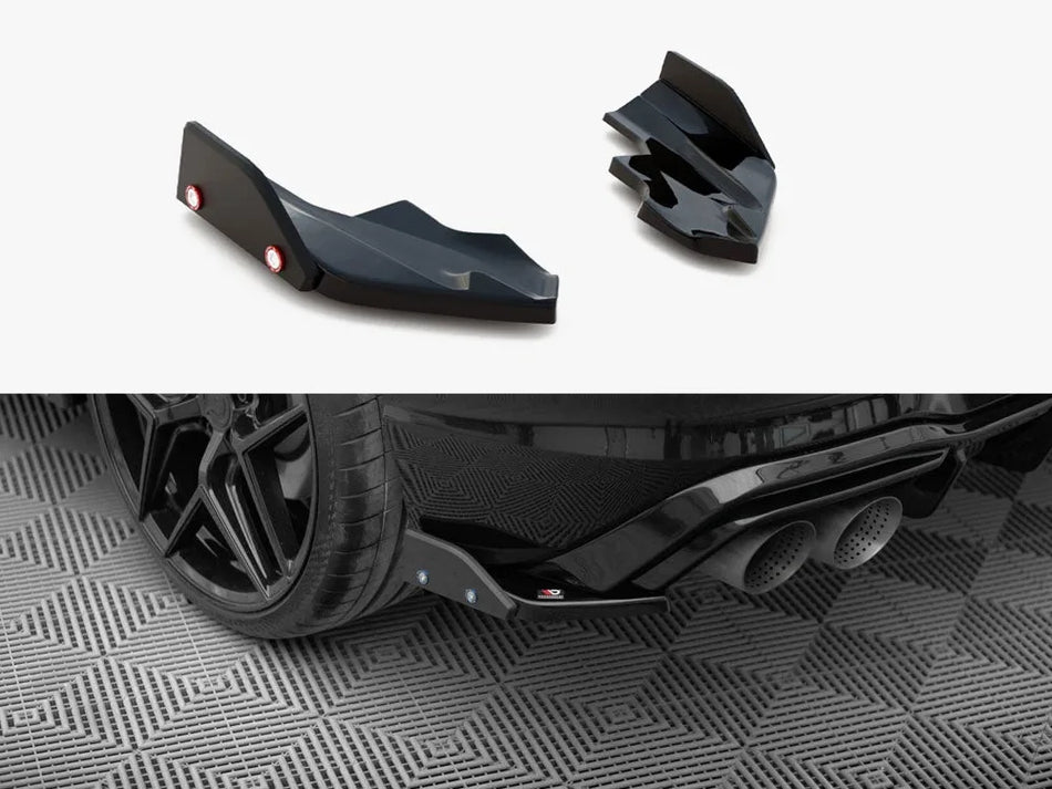 Maxton Rear Side Splitters V.6 + Flaps Volkswagen Golf R Mk8